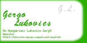 gergo lukovics business card