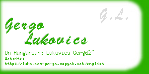 gergo lukovics business card
